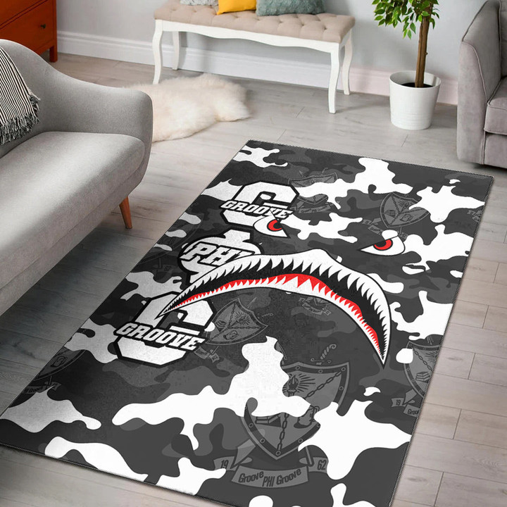 AmericansPower Area Rug - Groove Phi Groove Full Camo Shark Area Rug | AmericansPower
