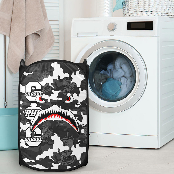 AmericansPower Laundry Hamper - Groove Phi Groove Full Camo Shark Laundry Hamper | AmericansPower
