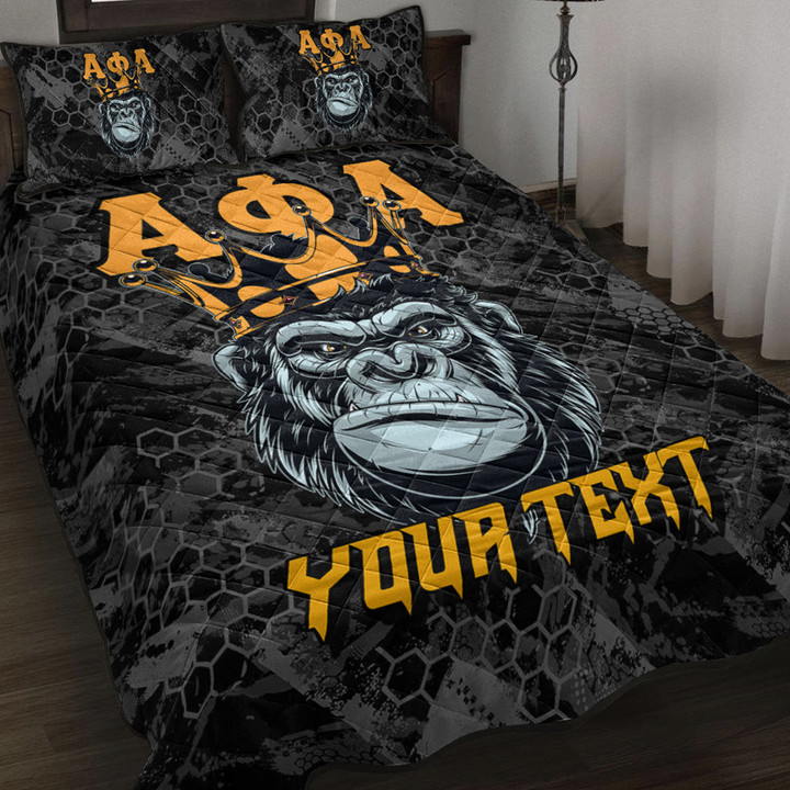 AmericansPower Quilt Bed Set - (Custom) Alpha Phi Alpha Ape Quilt Bed Set | AmericansPower
