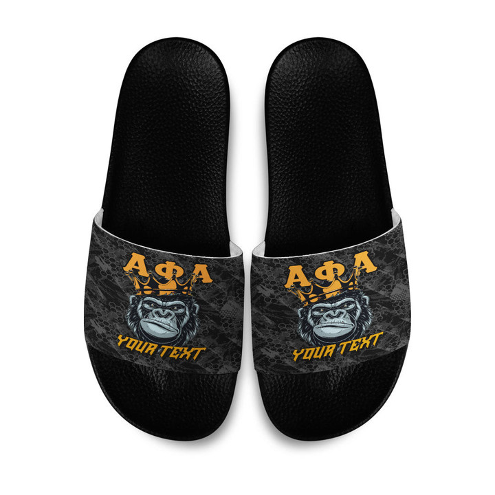 AmericansPower Slide Sandals - (Custom) Alpha Phi Alpha Ape Slide Sandals | AmericansPower
