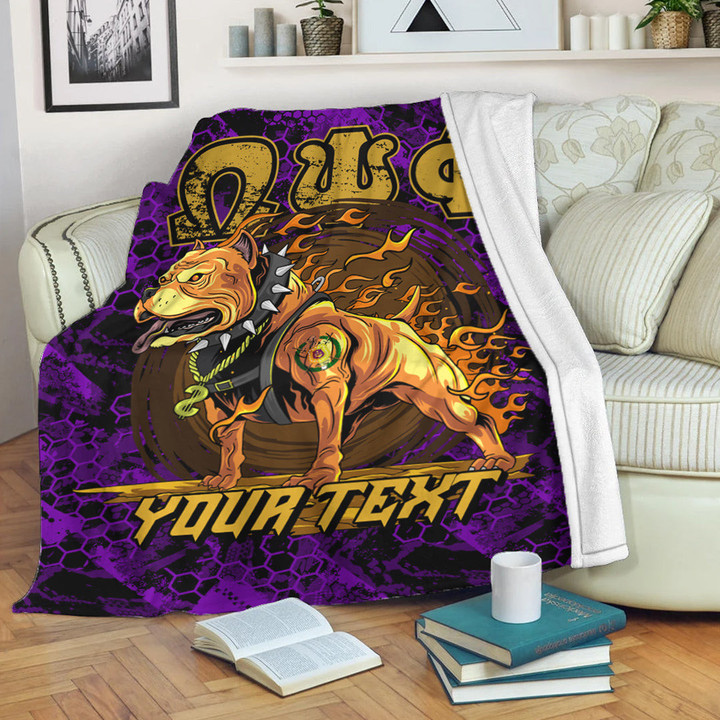 AmericansPower Premium Blanket - (Custom) Omega Psi Phi Dog Premium Blanket | AmericansPower
