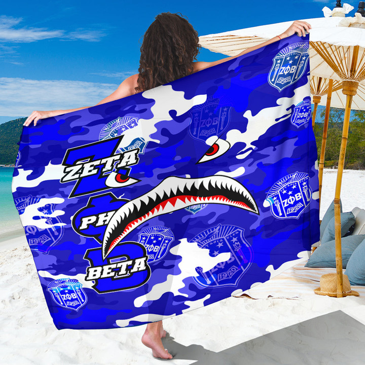 AmericansPower Sarong - Zeta Phi Beta Full Camo Shark Sarong | AmericansPower
