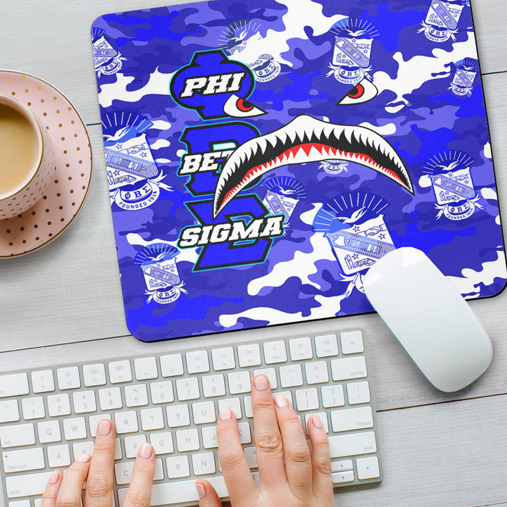 AmericansPower Mouse Pad - Phi Beta Sigma Full Camo Shark Mouse Pad | AmericansPower

