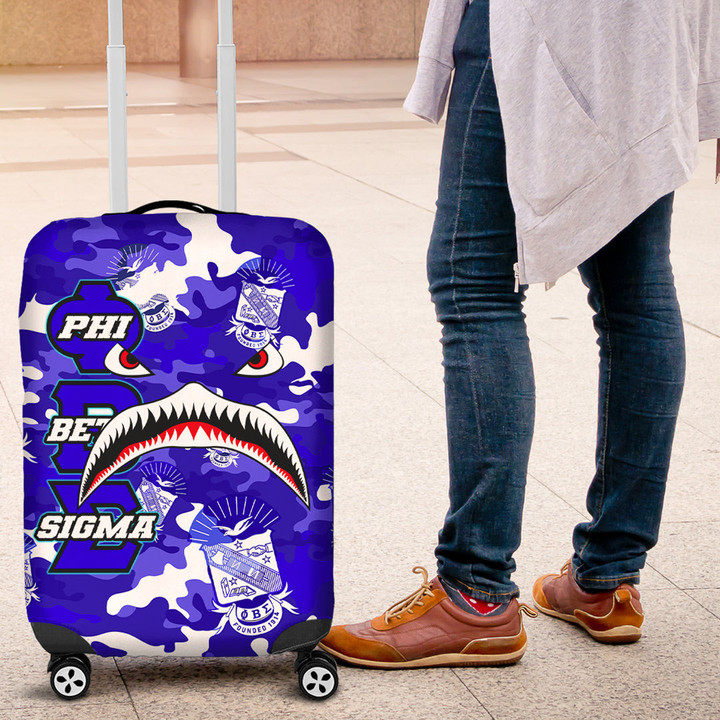 AmericansPower Luggage Covers - Phi Beta Sigma Full Camo Shark Luggage Covers | AmericansPower
