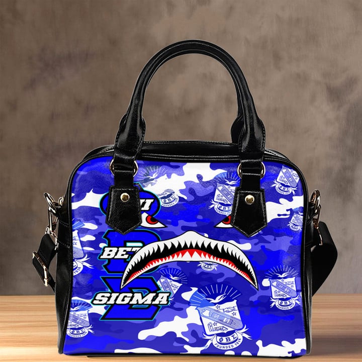 AmericansPower Shoulder Handbag - Phi Beta Sigma Full Camo Shark Shoulder Handbag | AmericansPower
