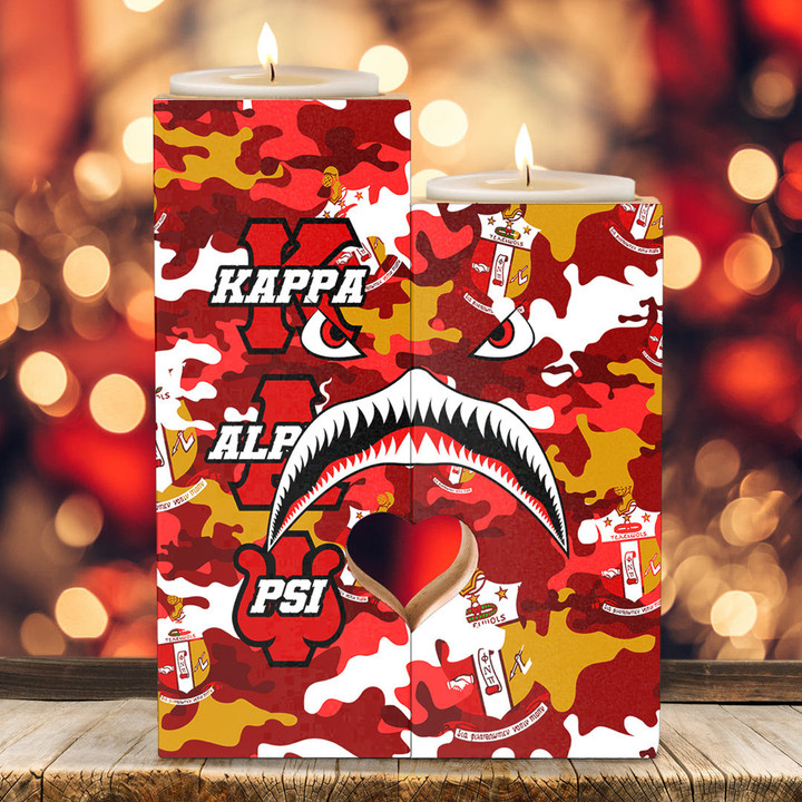 AmericansPower Candle Holder - Kappa Alpha Psi Full Camo Shark Candle Holder | AmericansPower
