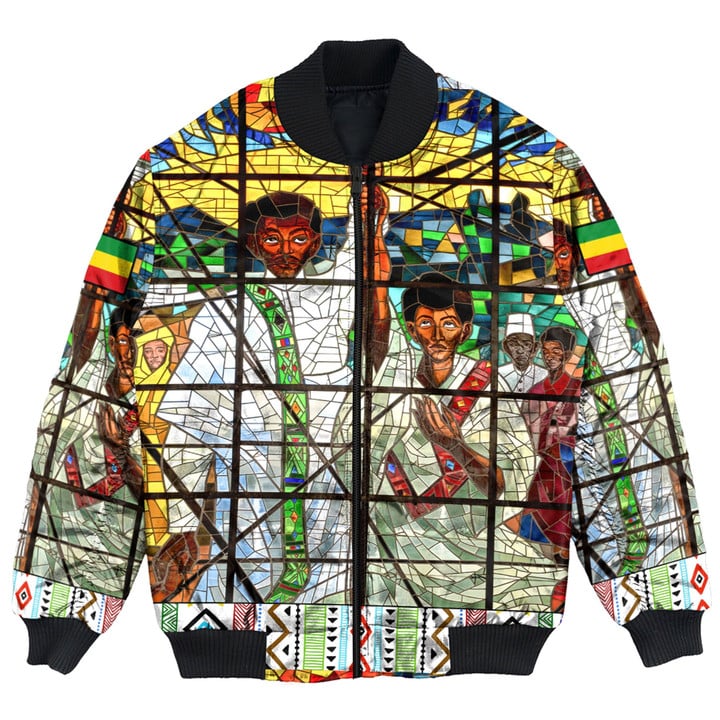AmericansPower Clothing - Ethiopian Orthodox Flag Bomber Jackets A7 | AmericansPower