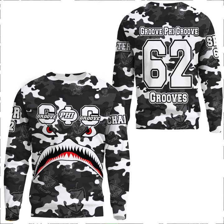 AmericansPower Clothing - Groove Phi Groove Full Camo Shark Sweatshirts A7 | AmericansPower