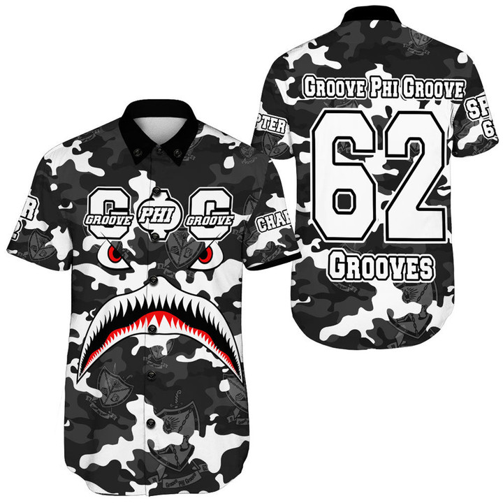 AmericansPower Clothing - Groove Phi Groove Full Camo Shark Short Sleeve Shirt A7 | AmericansPower