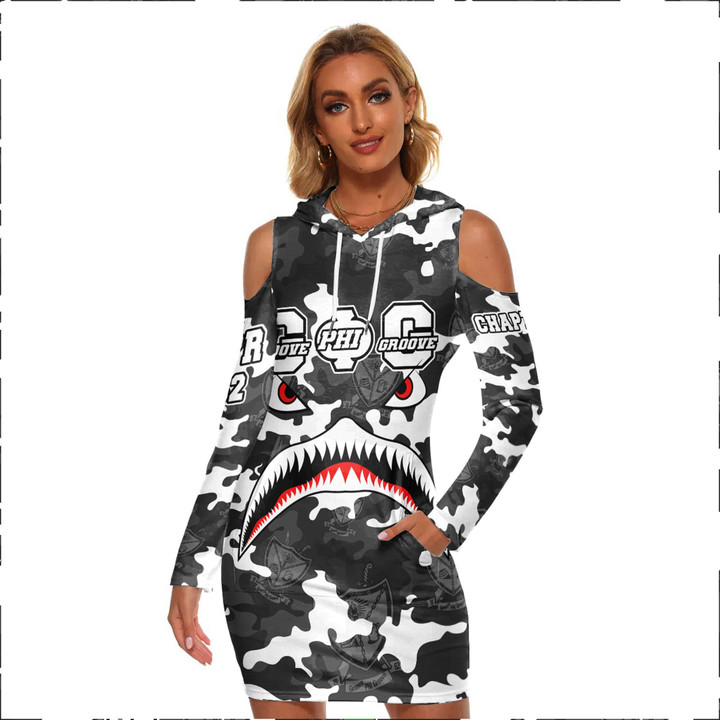 AmericansPower Clothing - Groove Phi Groove Full Camo Shark  Women's Tight Dress A7 | AmericansPower