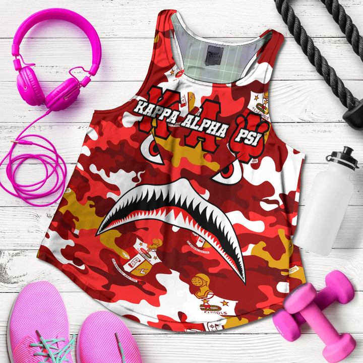 AmericansPower Clothing - Kappa Alpha Psi Full Camo Shark Racerback Tank A7 | AmericansPower