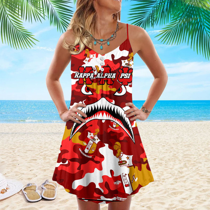 AmericansPower Clothing - Kappa Alpha Psi Full Camo Shark Strap Summer Dress A7 | AmericansPower