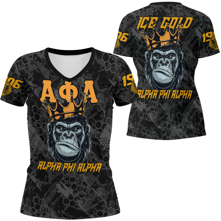 AmericansPower Clothing - Alpha Phi Alpha Ape Rugby V-neck T-shirt A7 | AmericansPower