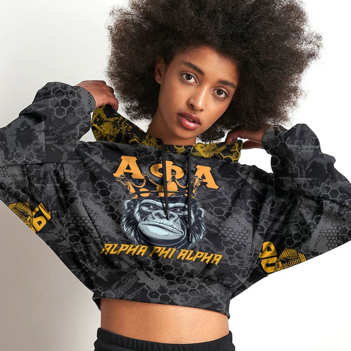 AmericansPower Clothing - (Custom) Alpha Phi Alpha Ape Croptop Hoodie A7 | AmericansPower