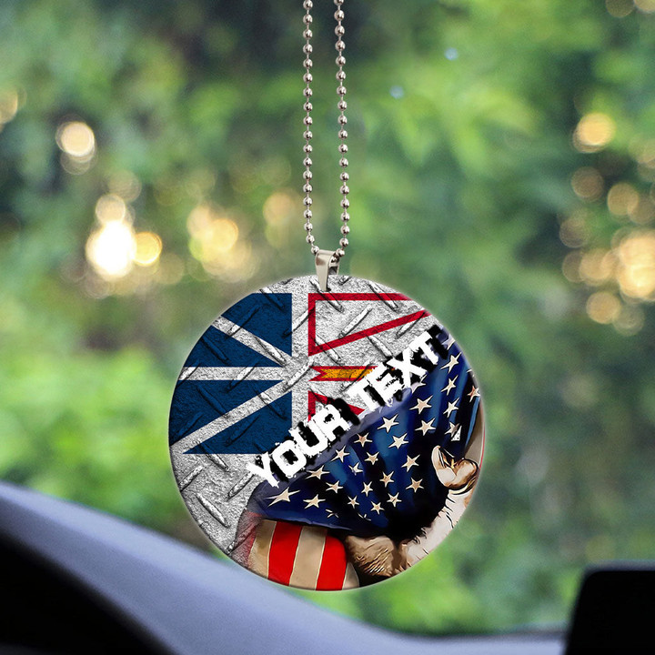 Canada Flag Of Newfoundland And Labrador Acrylic Car Ornament - America is a Part My Soul A7 | AmericansPower