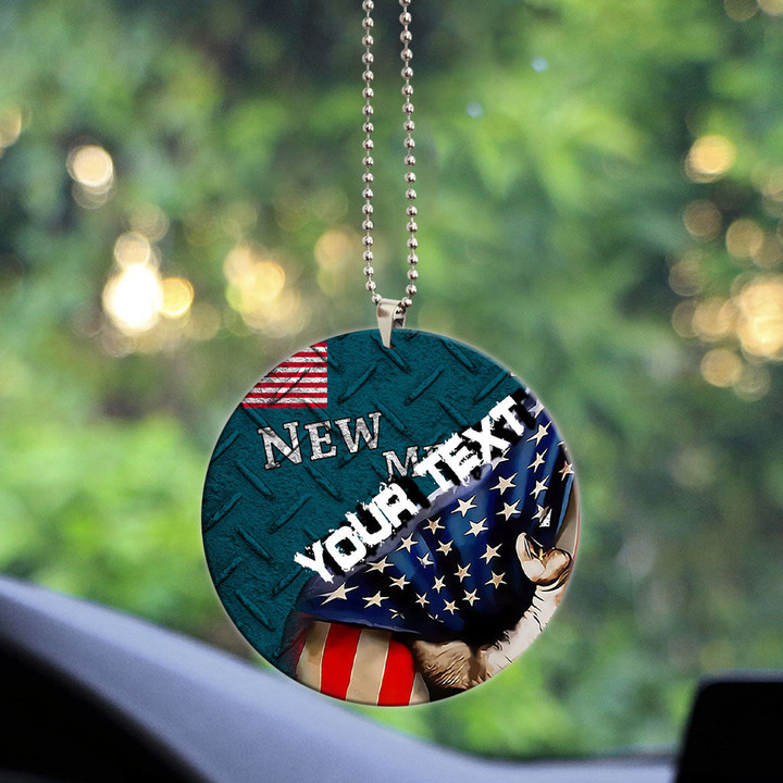 America Flag Of New Mexico 1912 1925 Acrylic Car Ornament - America is a Part My Soul A7 | AmericansPower