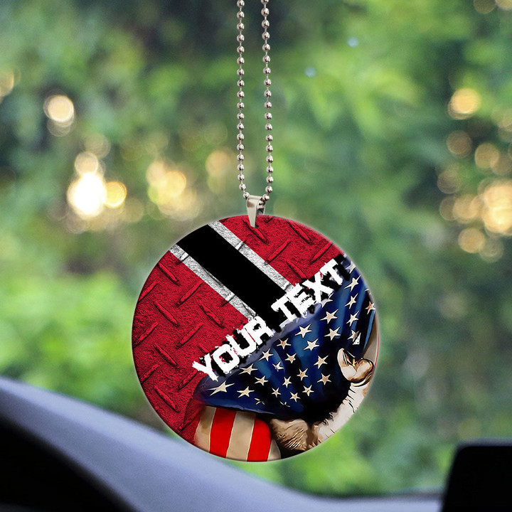 Trinidad And Tobago Acrylic Car Ornament - America is a Part My Soul A7 | AmericansPower