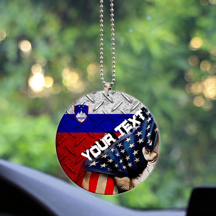 Slovenia Acrylic Car Ornament - America is a Part My Soul A7 | AmericansPower