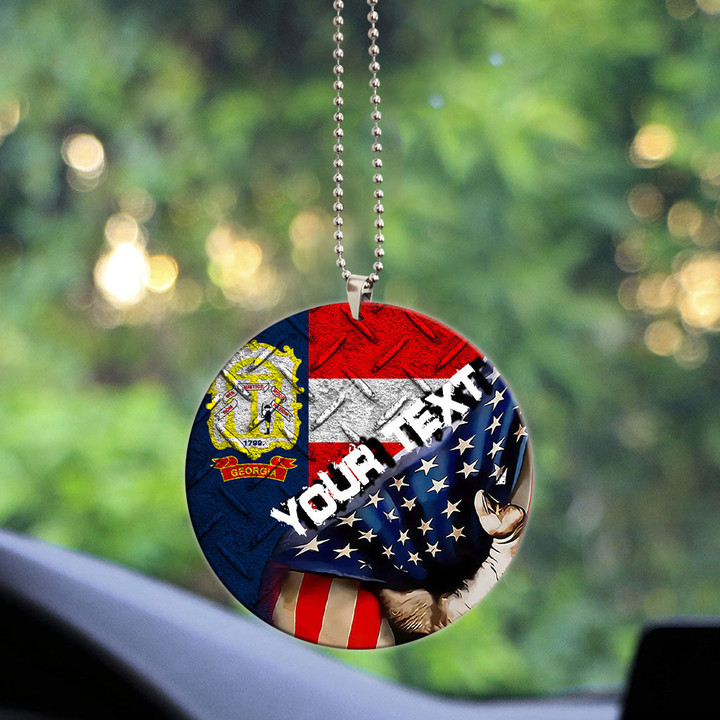 State Of Georgia 1906 1920 Acrylic Car Ornament - America is a Part My Soul A7 | AmericansPower