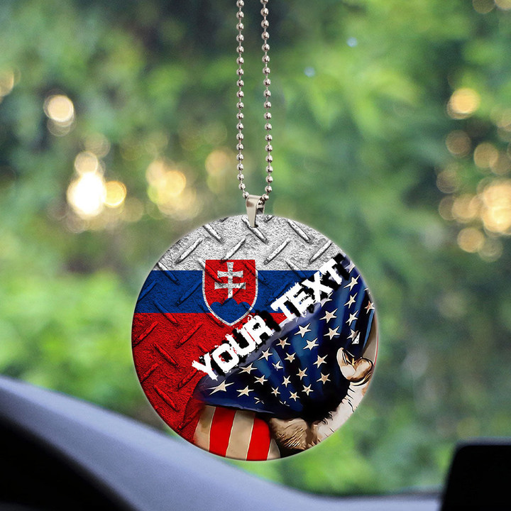 Slovakia Acrylic Car Ornament - America is a Part My Soul A7 | AmericansPower