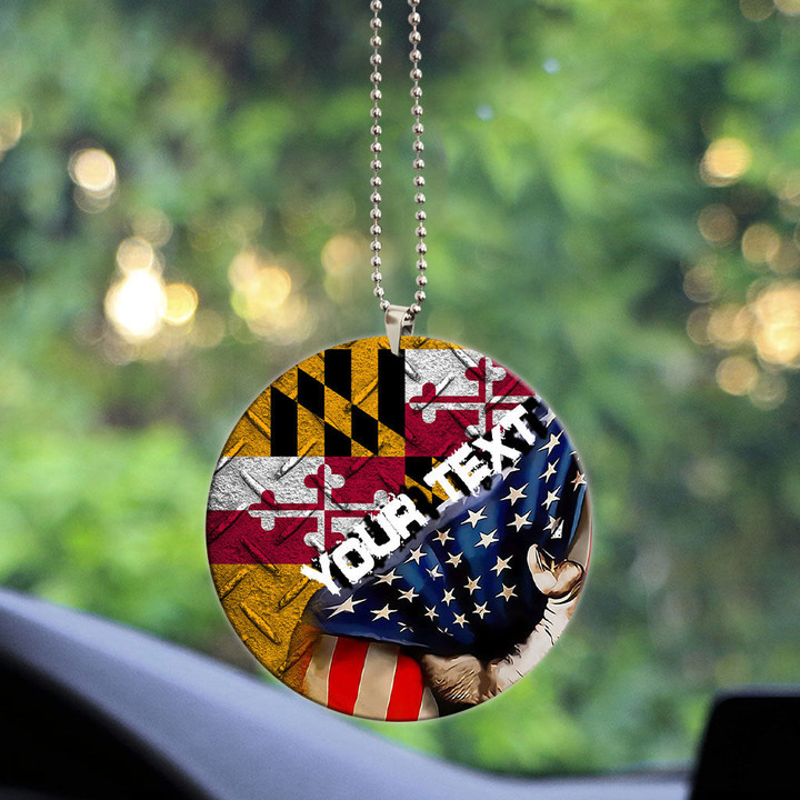 Maryland Acrylic Car Ornament - America is a Part My Soul A7 | AmericansPower