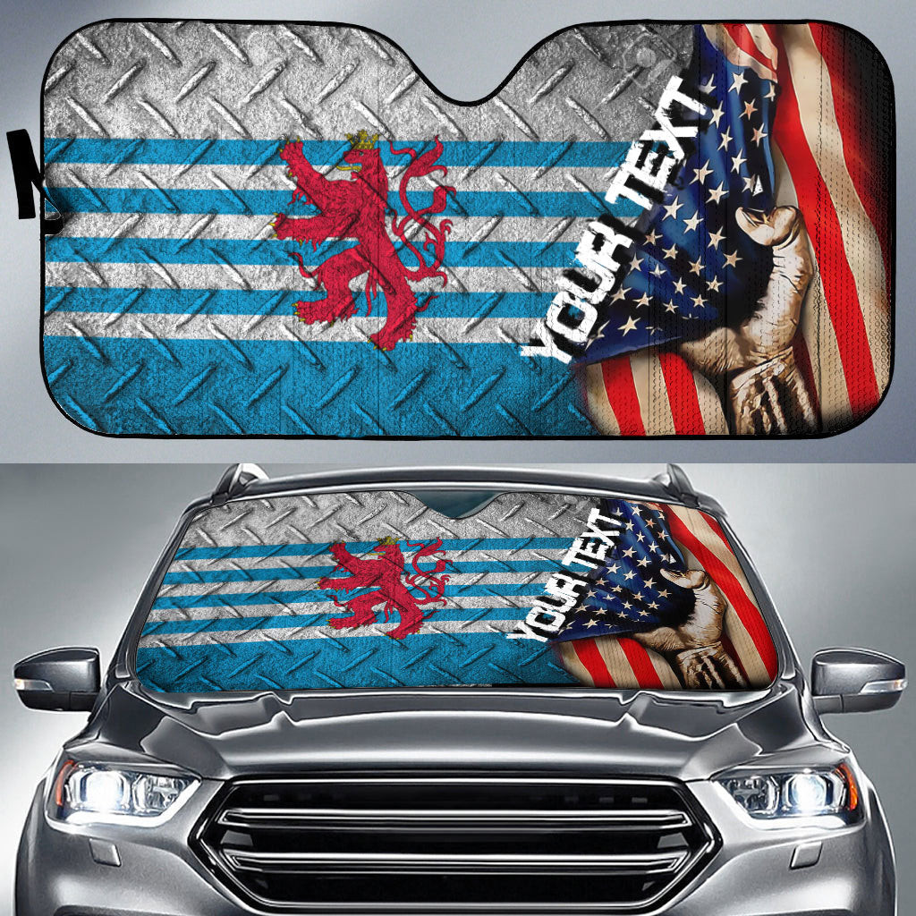 Civil Ensign Of Luxembourg Car Auto Sun Shade - America is a Part My Soul A7 | AmericansPower