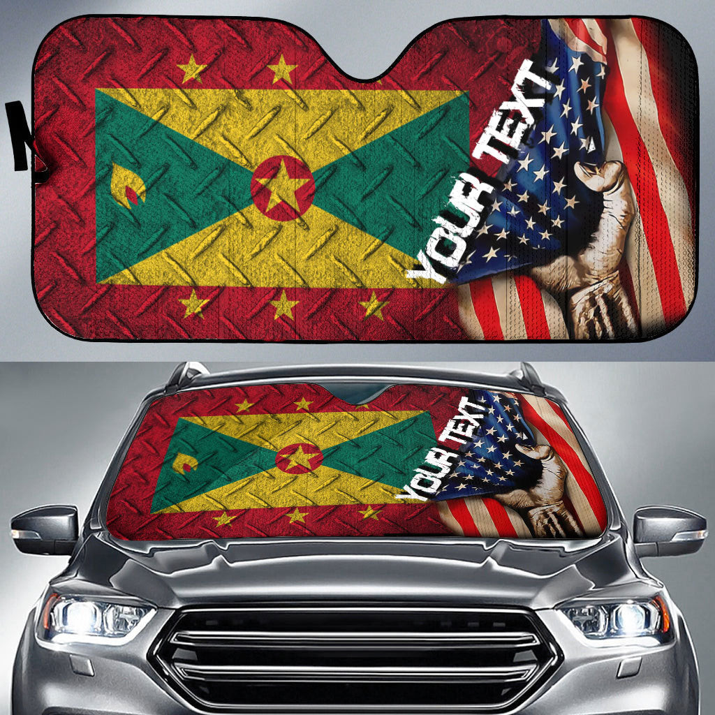 Grenada Car Auto Sun Shade - America is a Part My Soul A7 | AmericansPower