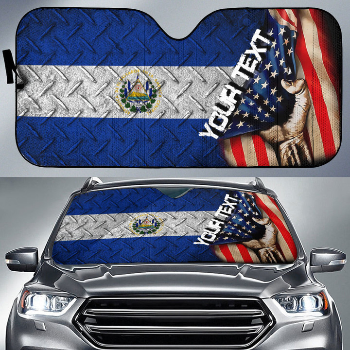 El Salvador Car Auto Sun Shade - America is a Part My Soul A7 | AmericansPower