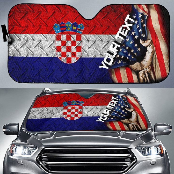 Croatia Car Auto Sun Shade - America is a Part My Soul A7 | AmericansPower