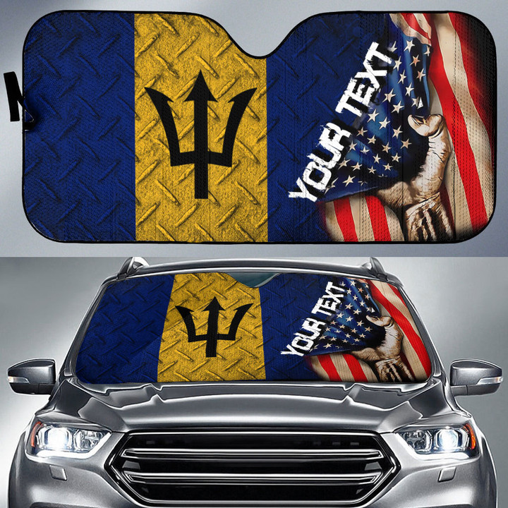 Barbados Car Auto Sun Shade - America is a Part My Soul A7 | AmericansPower