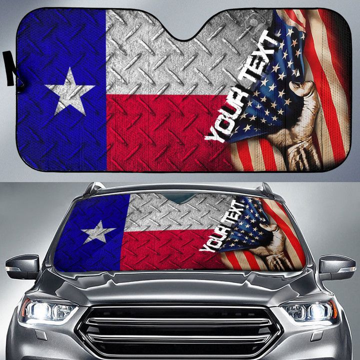America Flag Of Texas 1839 1933 Car Auto Sun Shade - America is a Part My Soul A7 | AmericansPower