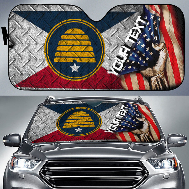 America Flag Of Utah 2021 Car Auto Sun Shade - America is a Part My Soul A7 | AmericansPower