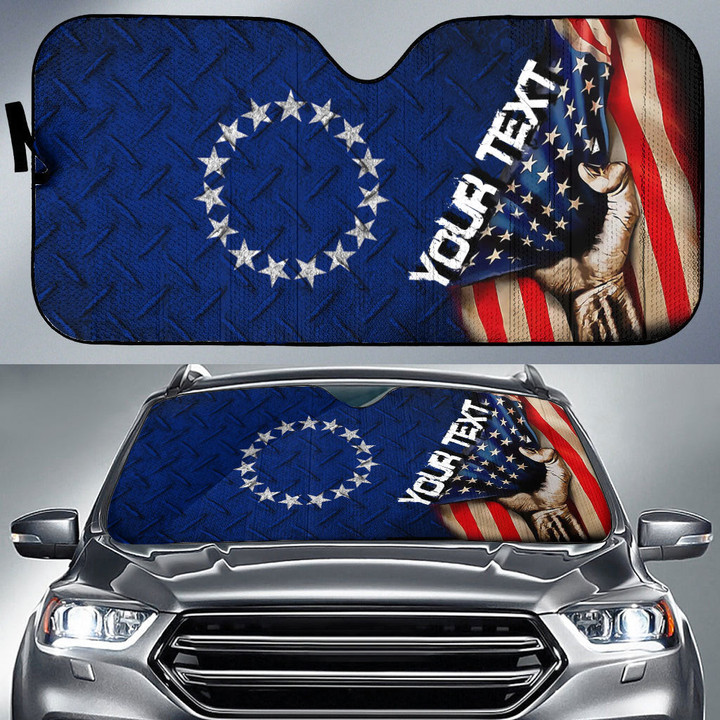 Cook Islands Car Auto Sun Shade - America is a Part My Soul A7 | AmericansPower