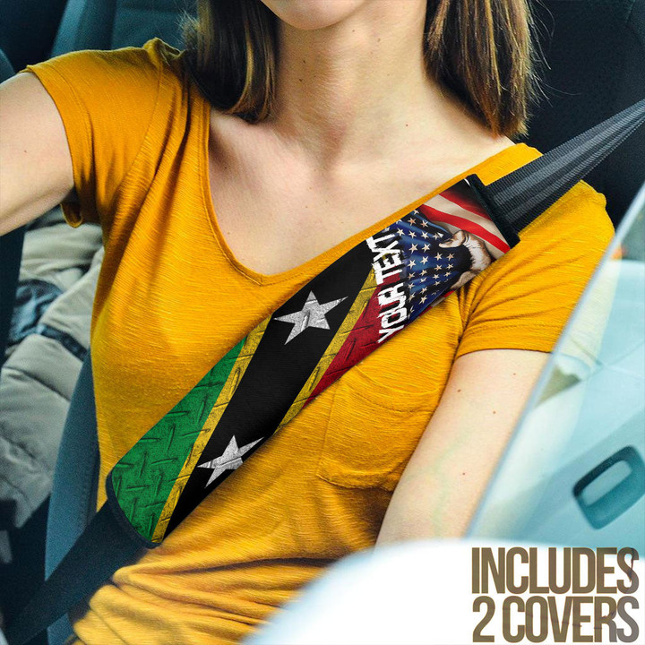 Saint Kitts And Nevis Car Seat Belt - America is a Part My Soul A7 | AmericansPower