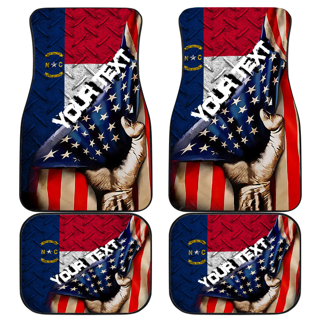 America Flag Of North Carolina 1885 1991 Front and Back Car Mat - America is a Part My Soul A7 | AmericansPower