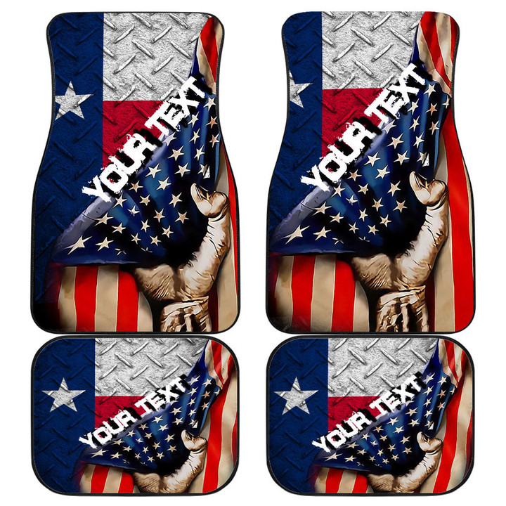 America Flag Of Texas Front and Back Car Mat - America is a Part My Soul A7 | AmericansPower