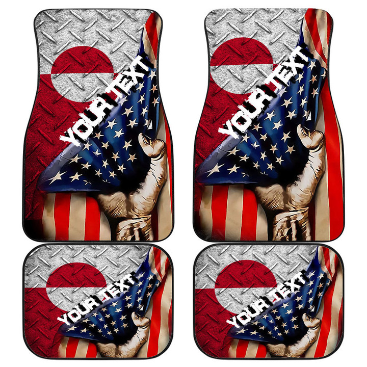 Greenland Front and Back Car Mat - America is a Part My Soul A7 | AmericansPower