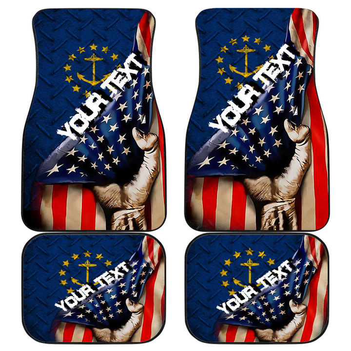 America Flag Of Rhode Island Feb 1St 1882 1897 Front and Back Car Mat - America is a Part My Soul A7 | AmericansPower