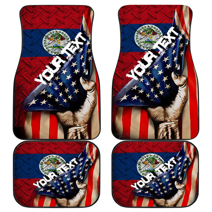 Belize Front and Back Car Mat - America is a Part My Soul A7 | AmericansPower