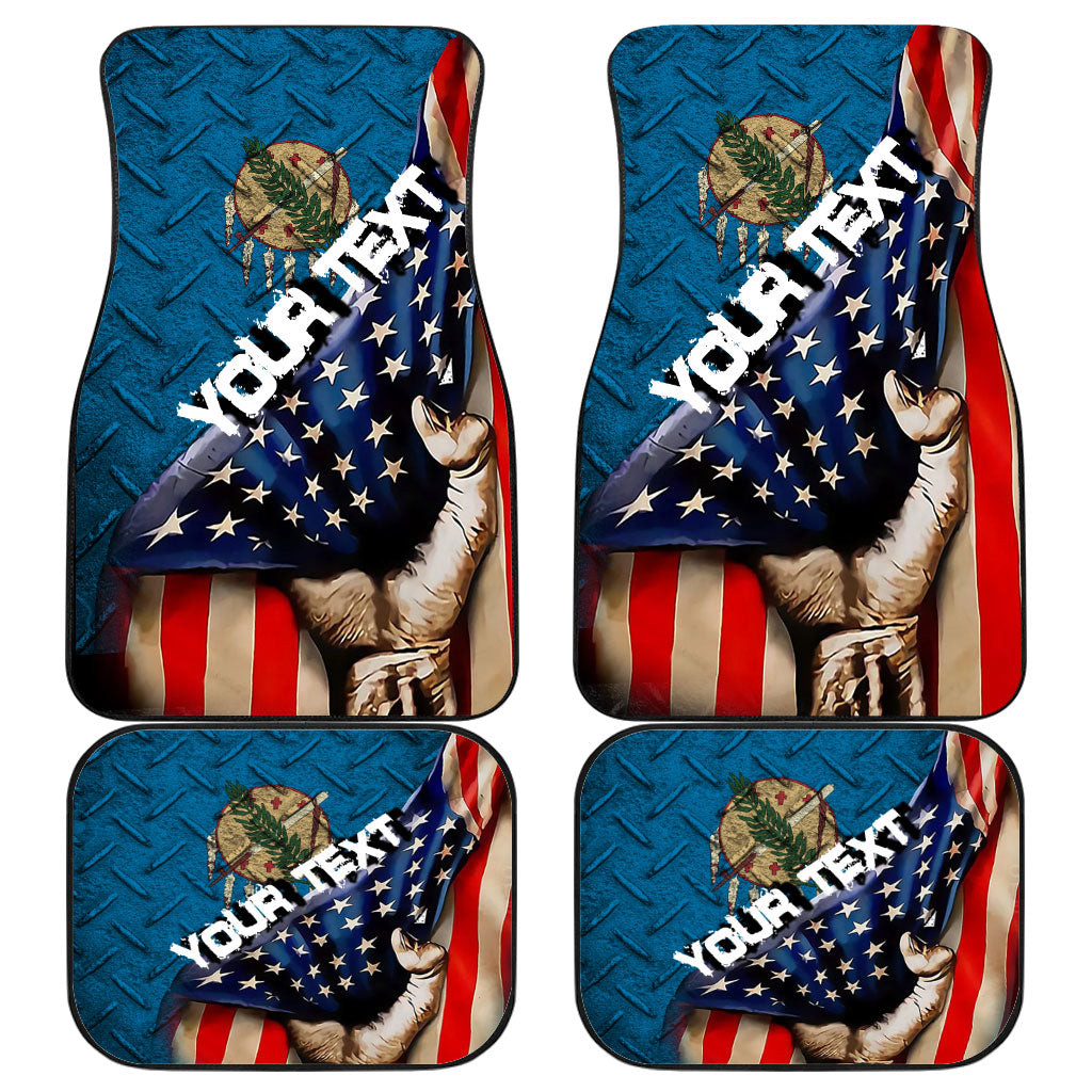 America Flag Of Oklahoma 1925 1941 Front and Back Car Mat - America is a Part My Soul A7 | AmericansPower