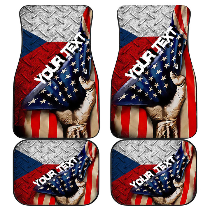Czech Republic Front and Back Car Mat - America is a Part My Soul A7 | AmericansPower