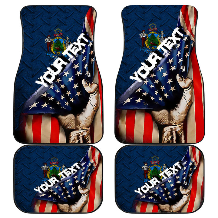 America Flag Of Maine Front and Back Car Mat - America is a Part My Soul A7 | AmericansPower