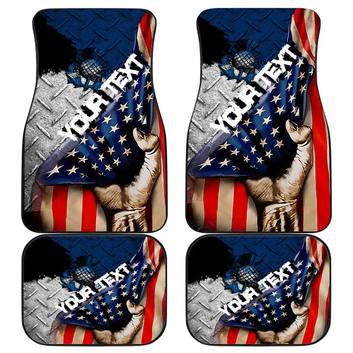 Scottish Thistle Front and Back Car Mat - America is a Part My Soul A7 | AmericansPower