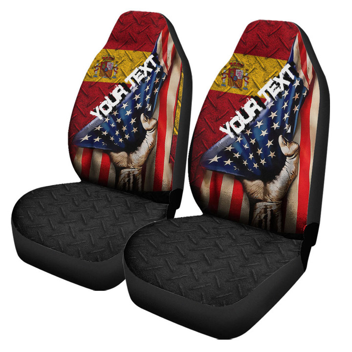Spain Car Seat Covers - America is a Part My Soul A7 | AmericansPower