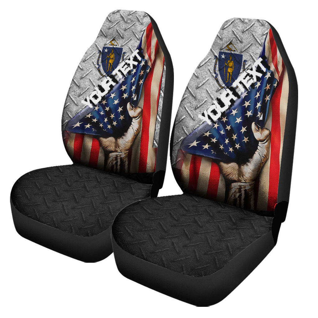 Massachusetts Car Seat Covers - America is a Part My Soul A7 | AmericansPower