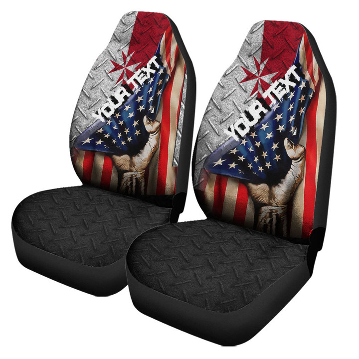 Malta Maltese Cross Car Seat Covers - America is a Part My Soul A7 | AmericansPower