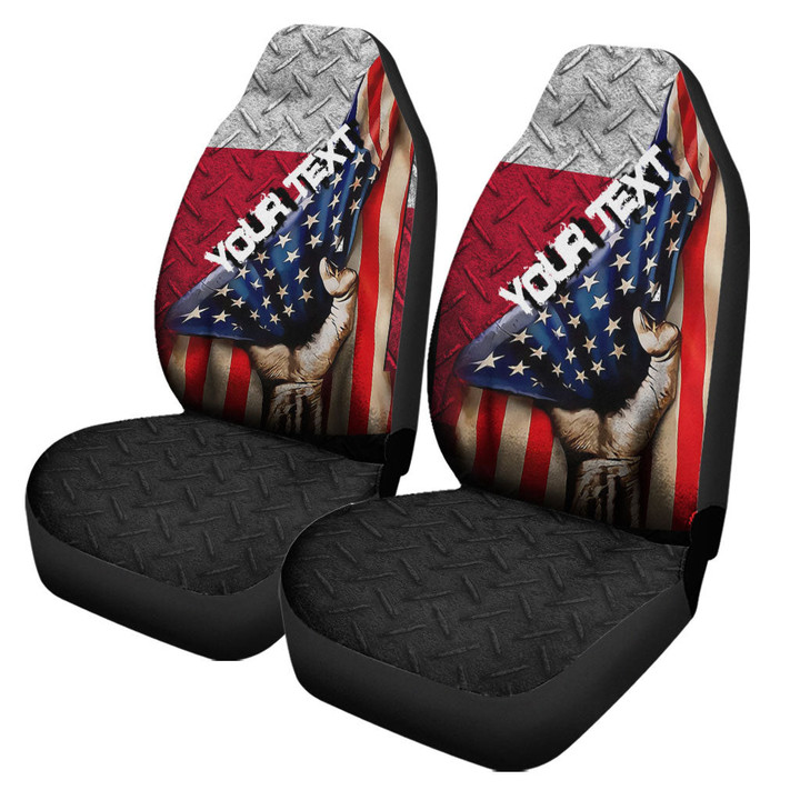 Poland Car Seat Covers - America is a Part My Soul A7 | AmericansPower