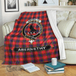 1stScotland Premium Blanket - Abernethy Tartan Crest Blanket A7 | 1stScotland.com