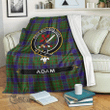 1stScotland Premium Blanket - Adam Tartan Crest Blanket A7 | 1stScotland.com