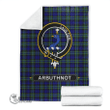 1stScotland Premium Blanket - Arbuthnot Tartan Crest Blanket A7